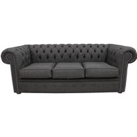 Chesterfield 3 Seater Charles Charcoal Fabric Sofa Offer