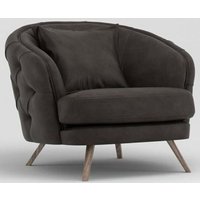Casa Padrino Luxus Chesterfield Wohnzimmer Sessel Grau / Braun 93 x 90 x H. 75 cm - Wohnzimmer MÃ¶bel