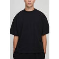 Basic Oversized Boxy Crew Neck T-Shirt, Negro