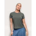 Maglia manica corta con TENCEL™ Modal, Cotone e Seta / VERDE MILITARE / L