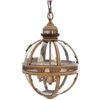 Casa Padrino Barock HÃ¤ngeleuchte Antik Messing Design Kugel Durchmesser 30 cm, HÃ¶he 50 cm - Barock Schloss Lampe Leuchte Laterne