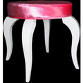 Casa Padrino Barock Sitzhocker Rosa / WeiÃ - Designer Rundhocker - Luxus QualitÃ¤t