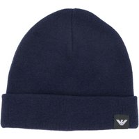 Cappello uomo modello cuffietta con applicazione logo frontale