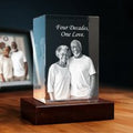 3D Memory Crystal™ - Tabletop - Rectangle - Anniversary-Standard / Mini