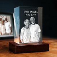 3D Memory Crystal™ - Tabletop - Rectangle - Anniversary-Standard / Mini