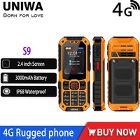 UNIWA S9 4G Feature Phone 2.4 ” IP68 Waterproof SOS Button Big Loudspeaker LED Light 3000mAh Rugged Cost-effective Mobile Phones