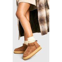 Botas Cómodas Con Plataforma, Brown