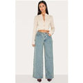Petite Vintage Wash Washed Wide Leg Jeans