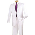 Vinci Men's Wool Feel Executive Suit 2 Piece Solid Color