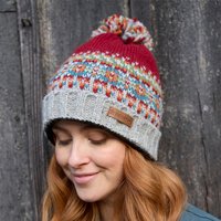 Iona Roll Back Beanie - Burgundy
