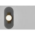 CTO Lighting Modulo - Single Wall Light antique bronze with smoked kiln glass and matt glass