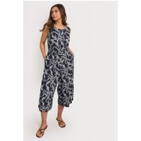 Weird Fish Women's Paige Jumpsuit, Navy