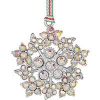 Snowflake with AB Crystals Christmas Tree Decoration