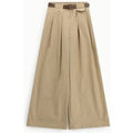 Pantaloni palazzo vita alta con cintura