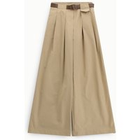 Pantaloni palazzo vita alta con cintura