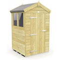 Timber Apex Garden Storage Shed - Weatherproof Wooden, Multiple Sizes | Wowcher