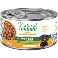 Natural Trainer Sensitive No Gluten Small & Toy Adult 6 x 150 g - con Agnello & Cereali integrali