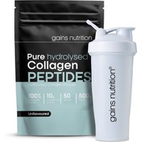 Bovine Collagen Peptides Powder | 500g | + 600ml Shaker White