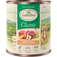 Lukullus 24 x 800 g - Anatra & Vitello (senza cereali)