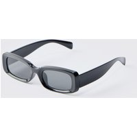 Gafas De Sol Gruesas Rectangulares De Plástico, Negro
