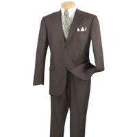 Vinci Men's Wool Feel Executive Suit - Solid Color 2 Piece