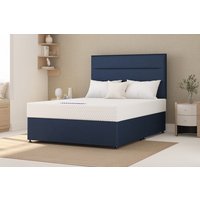 Value Memory Foam Mattress + Premium Divan Bed, Teal, No Drawer, Single