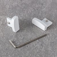 Zaślepka do szyny sufitowej biała, 1 x 2 x 2,5 cm