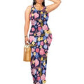 Women's 2025 spring and summer sleeveless knee length dress with hollowed out pullover, butterfly print beach casual dress