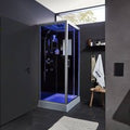 Home Deluxe Cabina doccia con illuminazione a LED WAVE XL - 120 x 80 cm