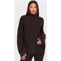 Tall Chocolate Luxe Rib Knit Oversized Jumper