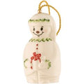 Belleek Classic Elf Snowman Bell Ornament
