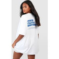 Camiseta Oversize Con Eslogan Sports Athletic En La Espalda, Blanco