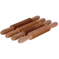 Kit of 4 cutter rolling pins in beech wood, to cut pasta