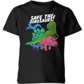 Save The Dinosaurs Kids' T-Shirt - Black - 3-4 Years - Black