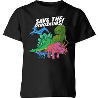 Save The Dinosaurs Kids' T-Shirt - Black - 3-4 Years - Black