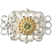 Schließe für Kropfkette 925 Silber Trachtenschmuck hellgrün
