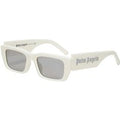 PALM ANGELS Unisex PERI006 Palm 0172 White mirror silver Occhiali da sole outlet Acetato Bianco Argento Squadrata Normale Specchiato