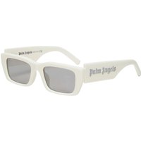 PALM ANGELS Unisex PERI006 Palm 0172 White mirror silver Occhiali da sole outlet Acetato Bianco Argento Squadrata Normale Specchiato