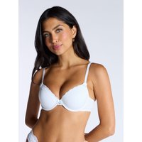 Boux Avenue Tatiana cotton plunge T-shirt bra - White - 28F