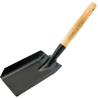 Heavy-Duty Metal Hand Shovel & Dust Pan Set - 40cm, Solid Wood Handle, Multi-Surface Cleaning Tool | Wowcher
