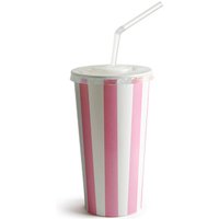 Pink Striped Milkshake Paper Cups Set 16oz / 450ml (Set of 50)