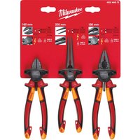 Milwaukee 3 Piece VDE Insulated Plier Set