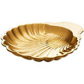 Casa Padrino Luxus Messing Muschel Serviertablett Gold - Designer Tablett