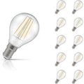 10-Pack Crompton Golfball LED Light Bulbs B15 4.2W (40W Eqv) Dim Warm White Clear Filament Round Small Bayonet