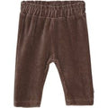 Minymo Velour Broek - Chocolate Chip - Maat 86