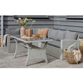 Stockholm 6 Seater Grey Rattan Corner Garden Dining and Lounge Set