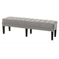 Casa Padrino Luxus Sitzhocker Chesterfield Leeds Grau Hocker - MÃ¶bel Schlafzimmer Wohnzimmer - Luxus Kollektion