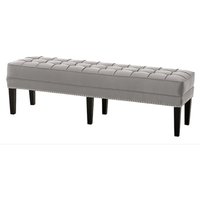 Casa Padrino Luxus Sitzhocker Chesterfield Leeds Grau Hocker - MÃ¶bel Schlafzimmer Wohnzimmer - Luxus Kollektion