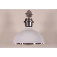 Casa Padrino Vintage Industrie HÃ¤ngeleuchte Epoxy WeiÃ Metall Durchmesser 52 cm - Restaurant - Hotel Lampe Leuchte - Industrial Leuchte