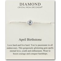 April (Diamond) Birthstone Bracelet Created with Zircondia® Crystals